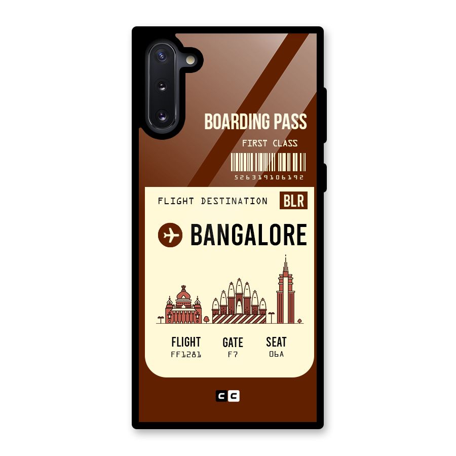 Bangalore Boarding Pass Glass Back Case for Galaxy Note 10