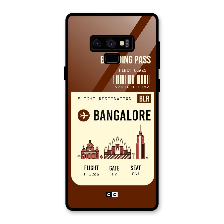 Bangalore Boarding Pass Glass Back Case for Galaxy Note 9