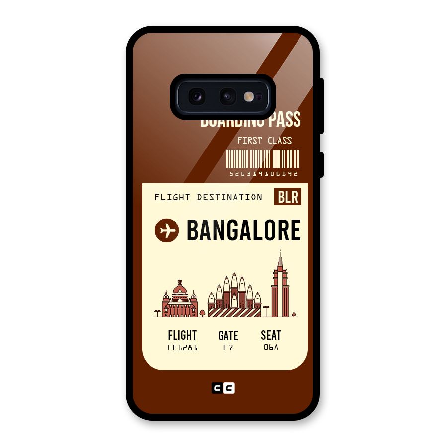 Bangalore Boarding Pass Glass Back Case for Galaxy S10e