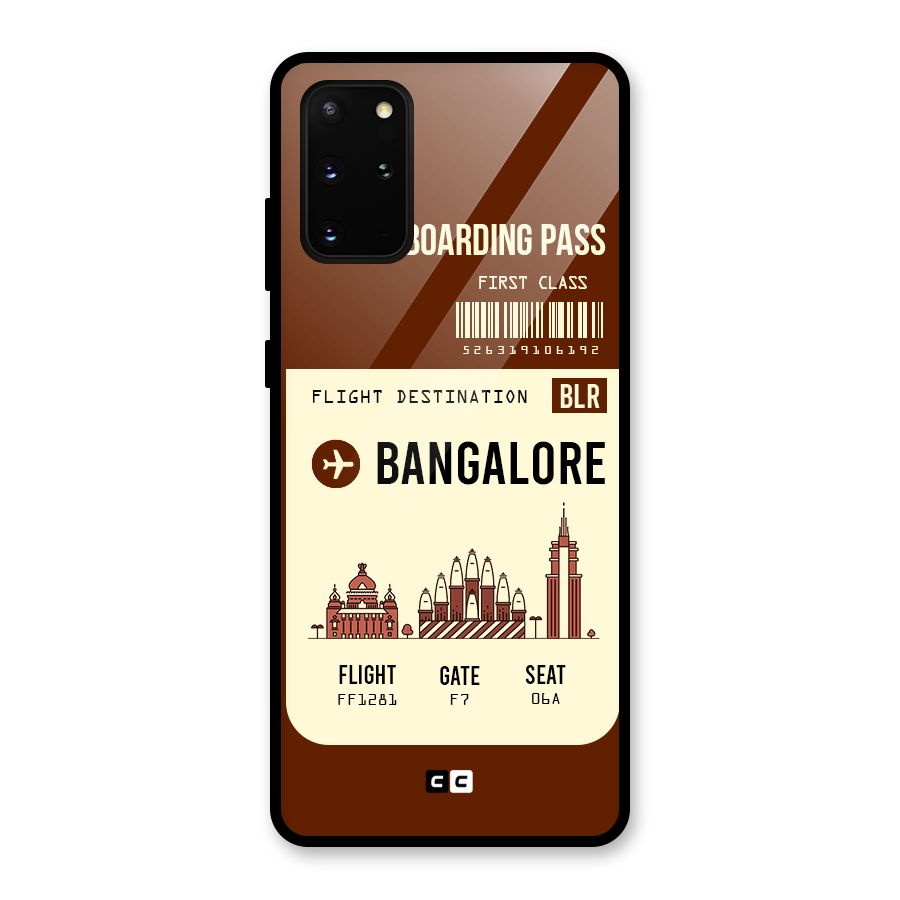 Bangalore Boarding Pass Glass Back Case for Galaxy S20 Plus