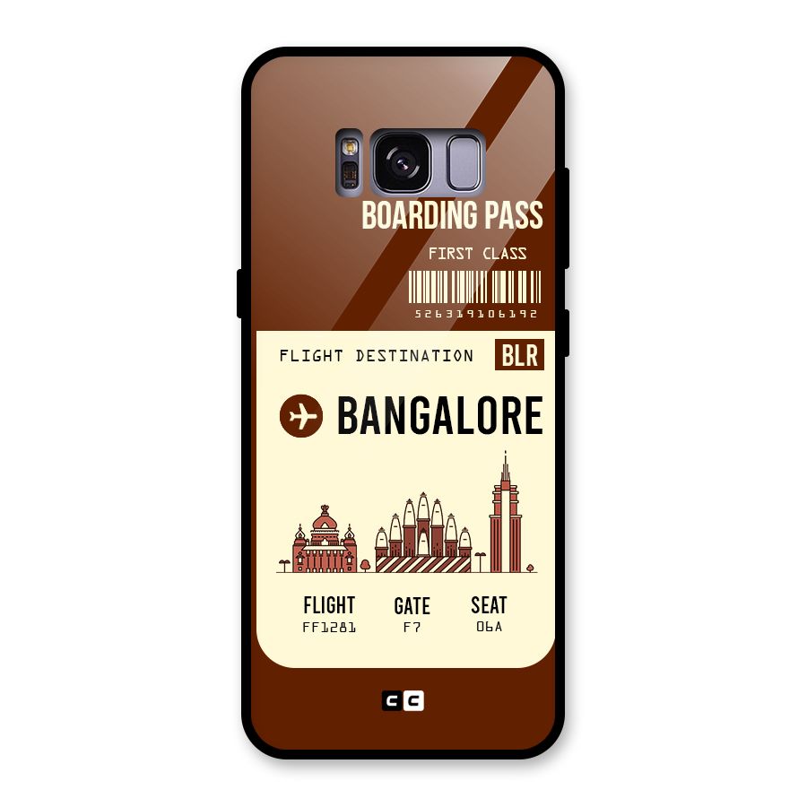 Bangalore Boarding Pass Glass Back Case for Galaxy S8