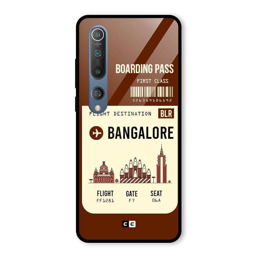 Bangalore Boarding Pass Glass Back Case for Mi 10