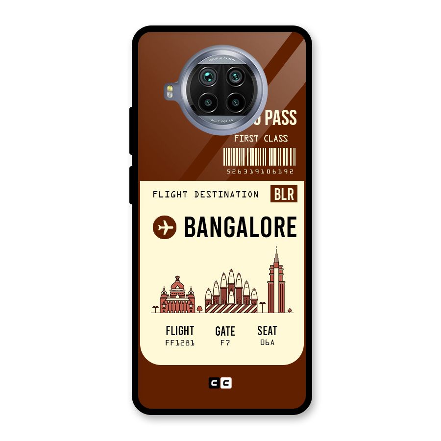 Bangalore Boarding Pass Glass Back Case for Mi 10i