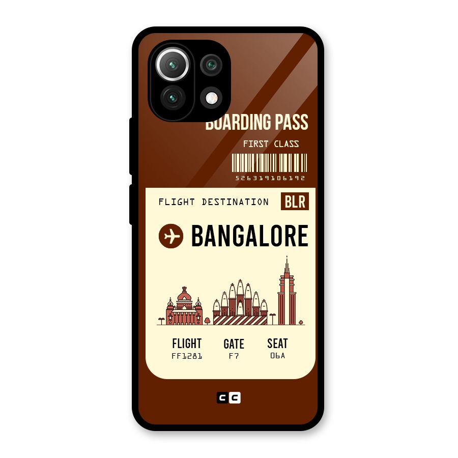 Bangalore Boarding Pass Glass Back Case for Mi 11 Lite NE 5G