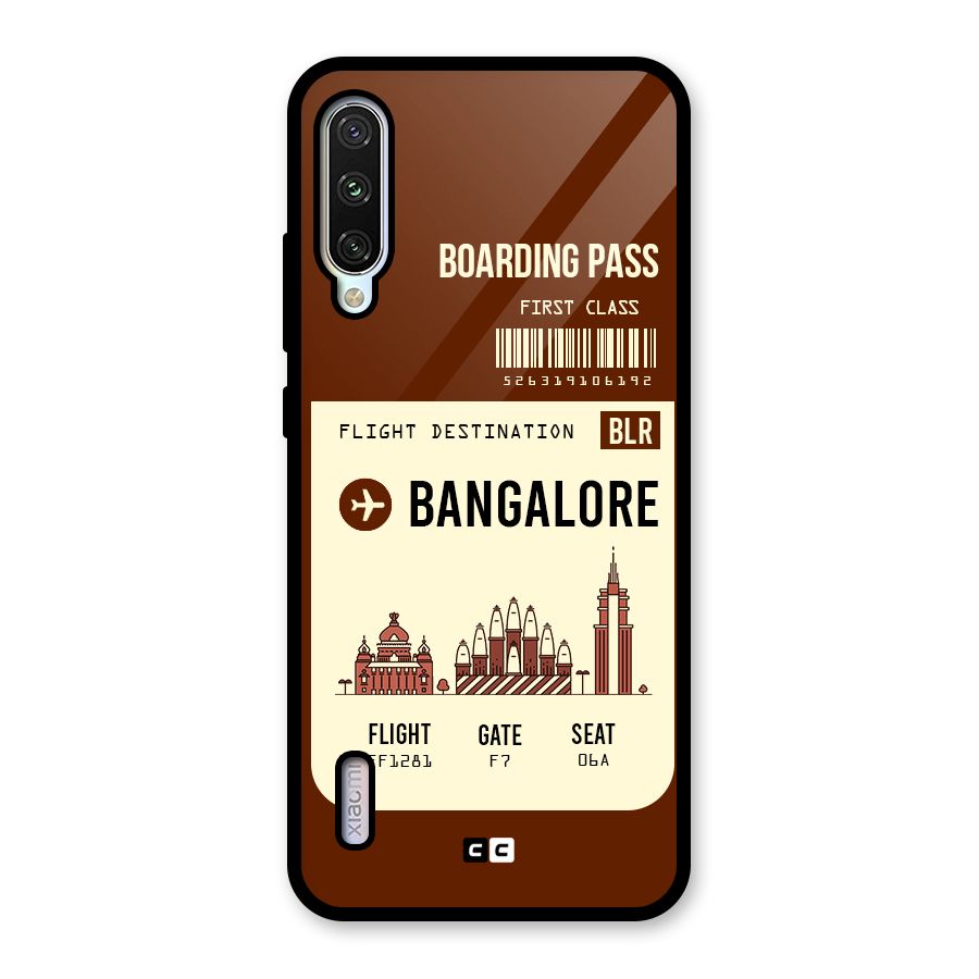 Bangalore Boarding Pass Glass Back Case for Mi A3
