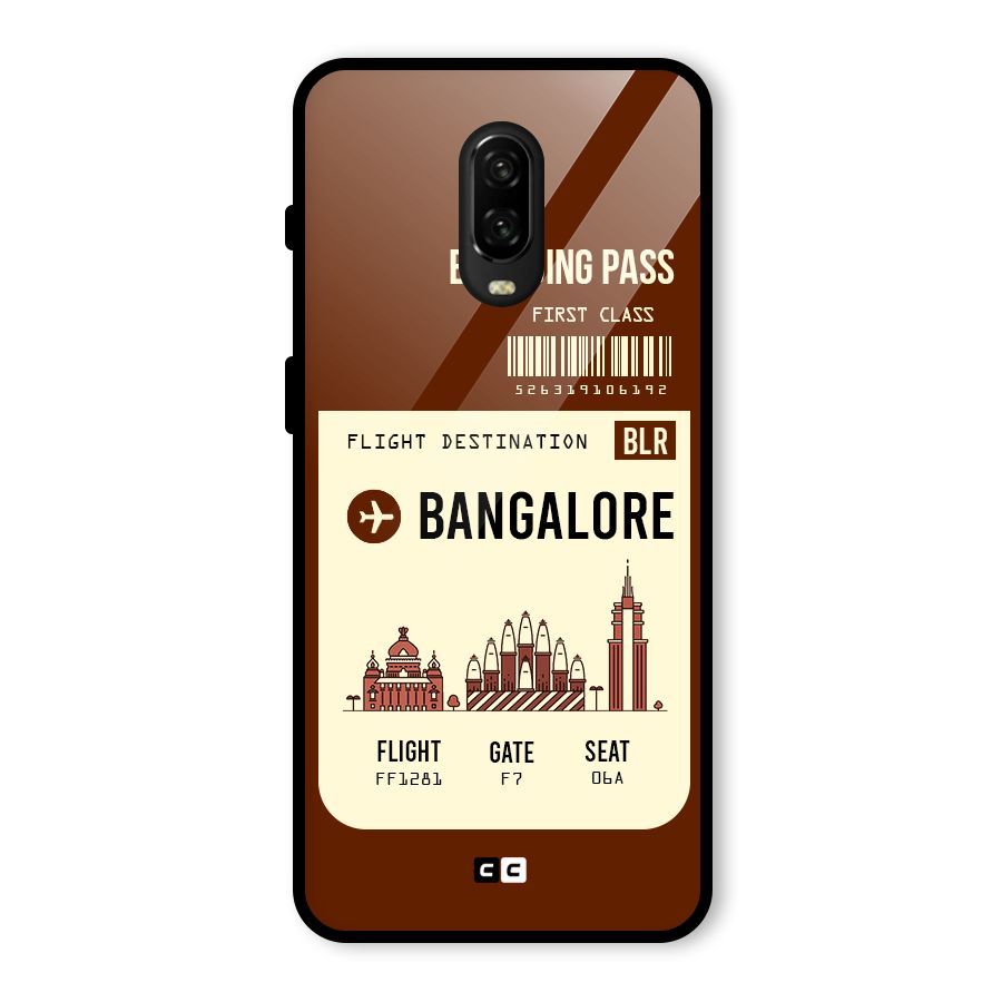 Bangalore Boarding Pass Glass Back Case for OnePlus 6T
