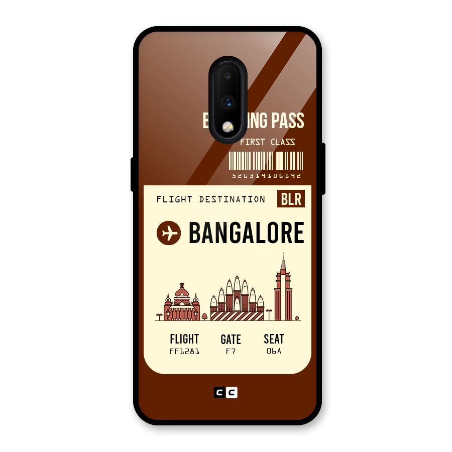 Bangalore Boarding Pass Glass Back Case for OnePlus 7