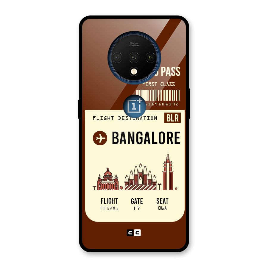 Bangalore Boarding Pass Glass Back Case for OnePlus 7T