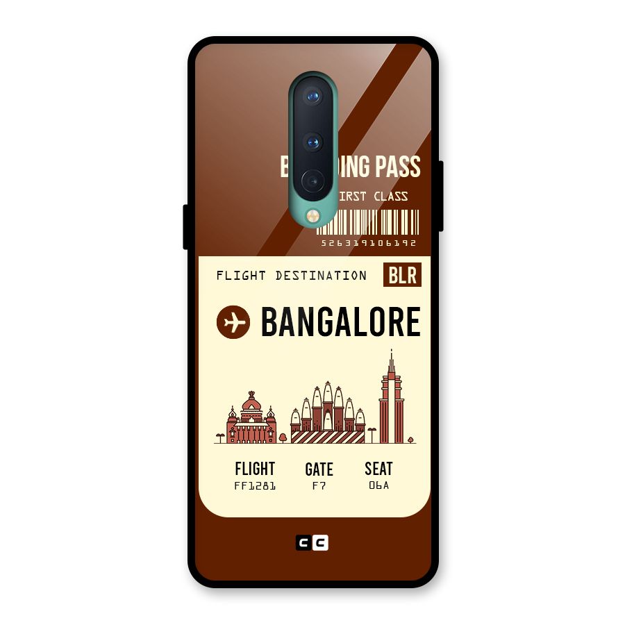 Bangalore Boarding Pass Glass Back Case for OnePlus 8