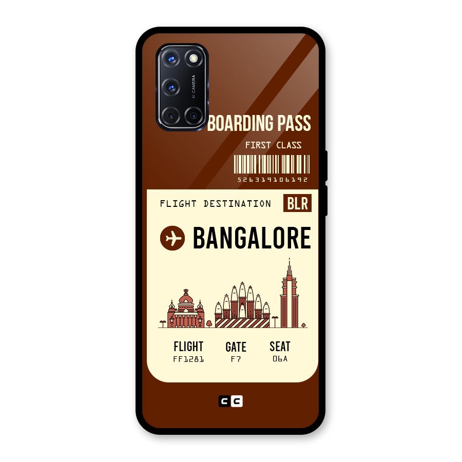 Bangalore Boarding Pass Glass Back Case for Oppo A52