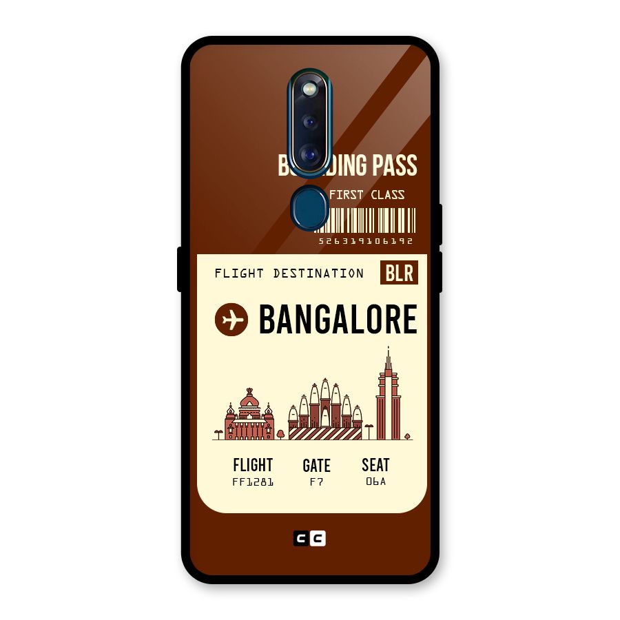 Bangalore Boarding Pass Glass Back Case for Oppo F11 Pro
