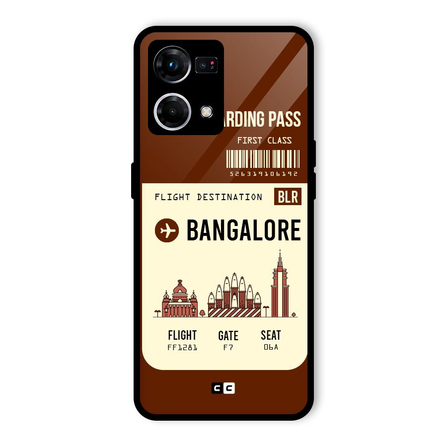 Bangalore Boarding Pass Glass Back Case for Oppo F21s Pro 4G