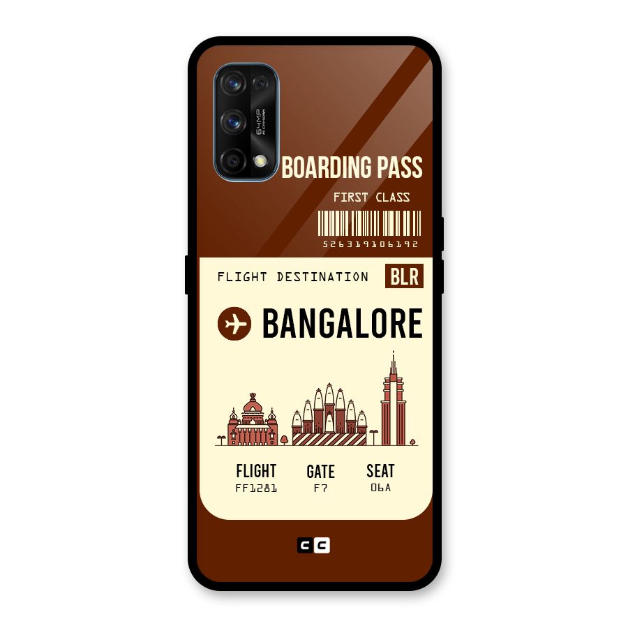 Bangalore Boarding Pass Glass Back Case for Realme 7 Pro