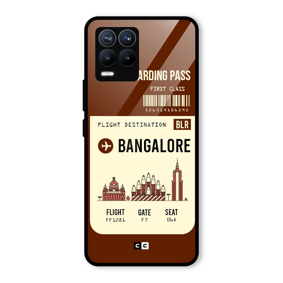 Bangalore Boarding Pass Glass Back Case for Realme 8 Pro