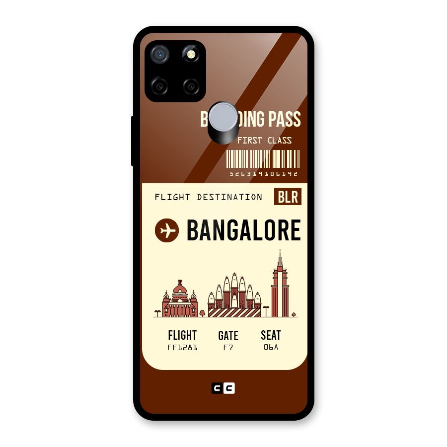 Bangalore Boarding Pass Glass Back Case for Realme C15
