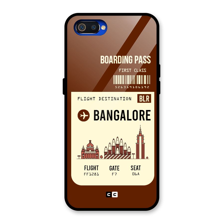 Bangalore Boarding Pass Glass Back Case for Realme C2