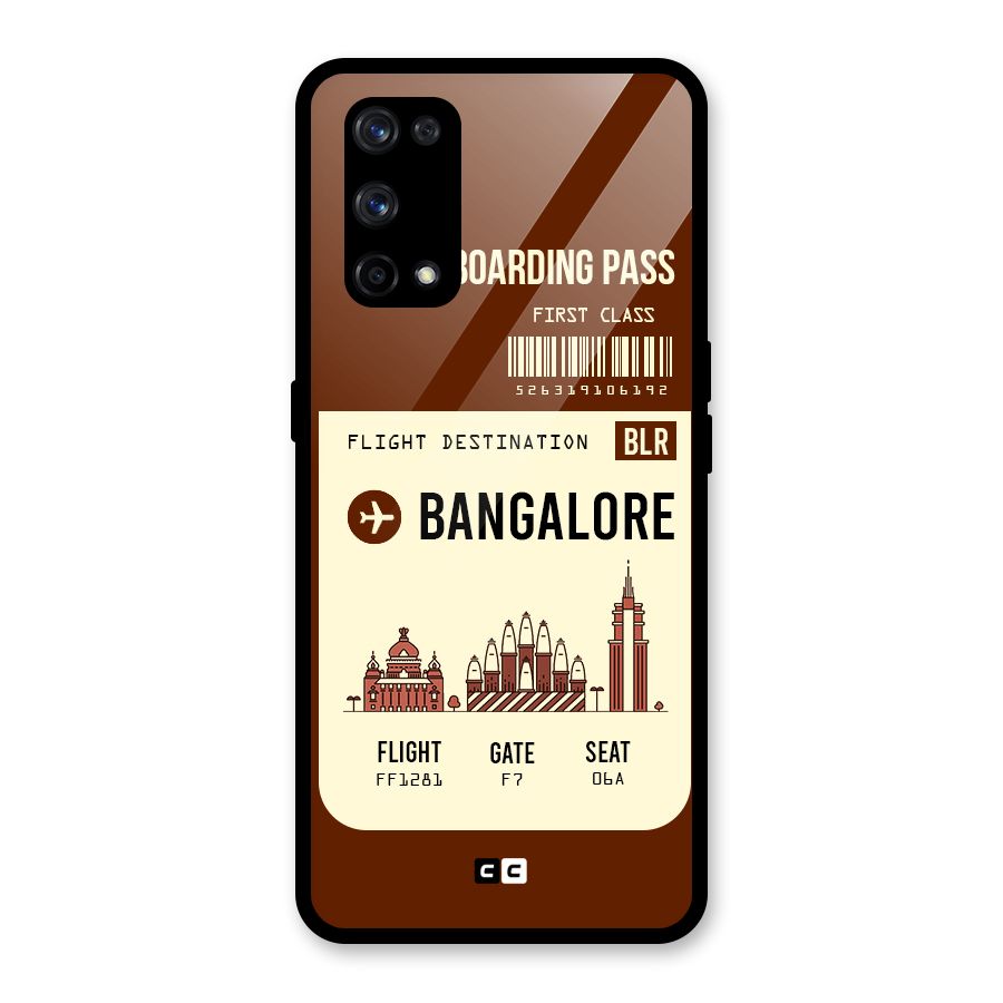 Bangalore Boarding Pass Glass Back Case for Realme X7 Pro