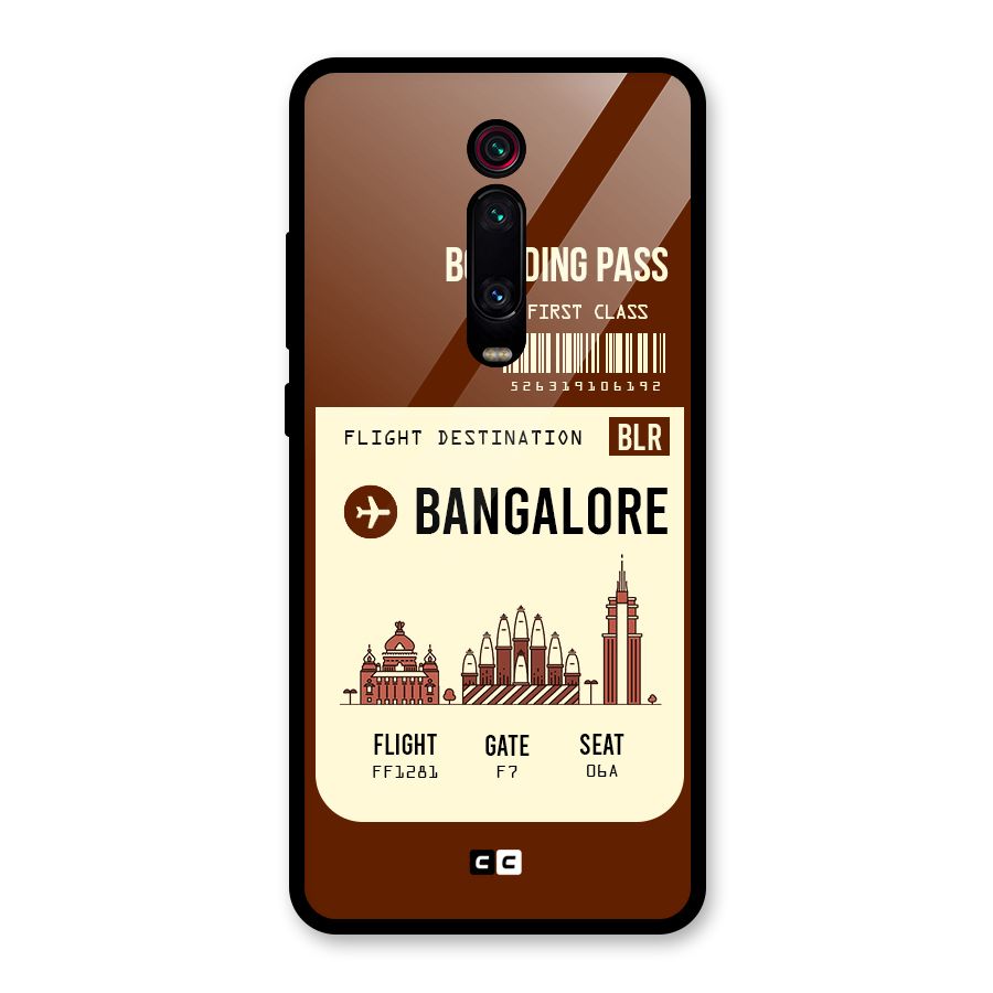 Bangalore Boarding Pass Glass Back Case for Redmi K20 Pro