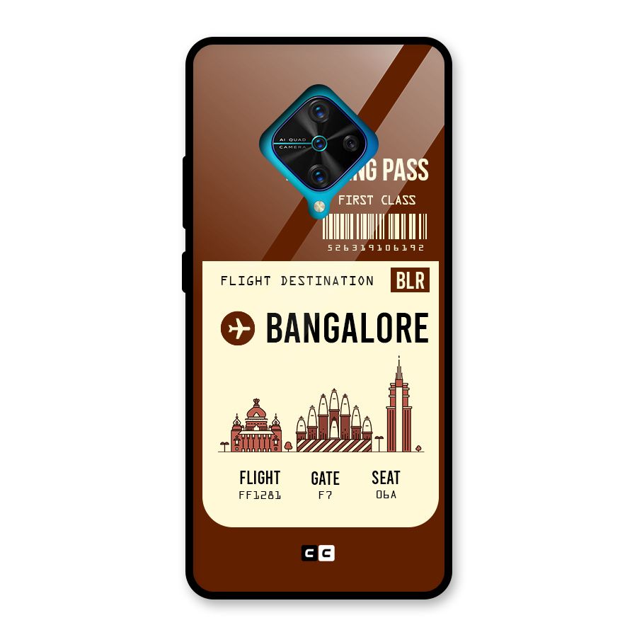 Bangalore Boarding Pass Glass Back Case for Vivo S1 Pro