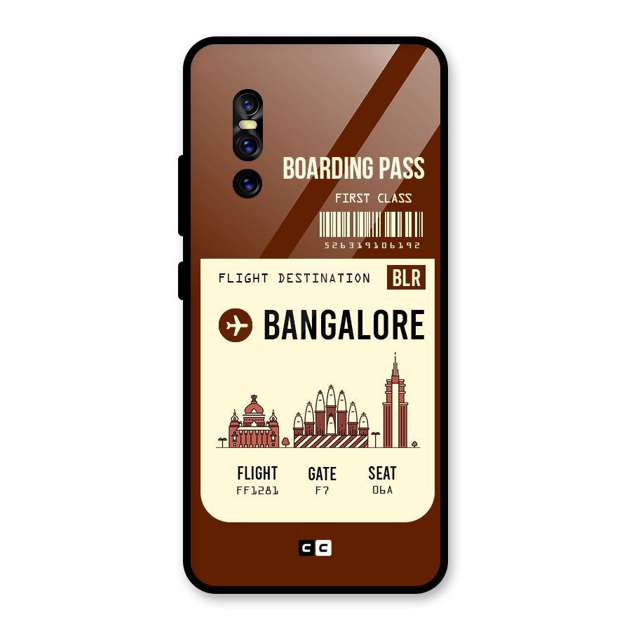 Bangalore Boarding Pass Glass Back Case for Vivo V15 Pro