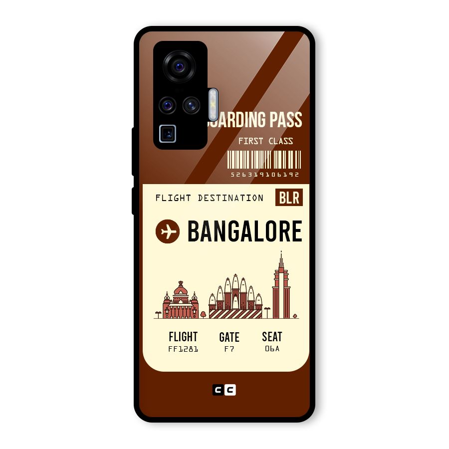 Bangalore Boarding Pass Glass Back Case for Vivo X50 Pro