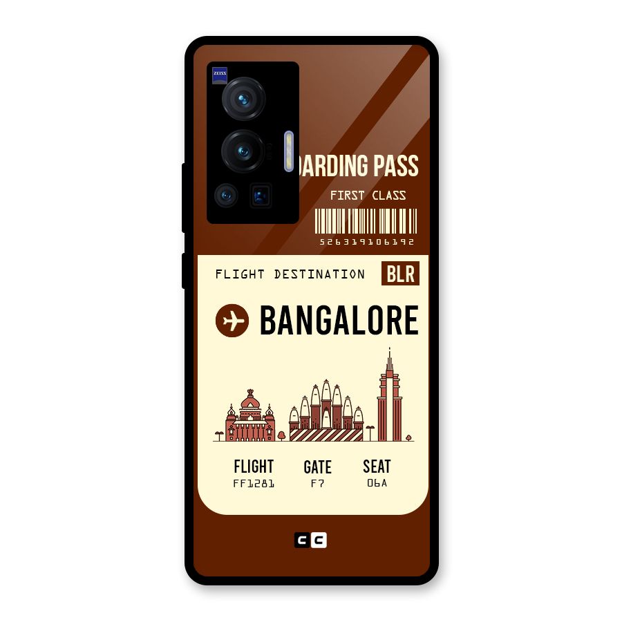 Bangalore Boarding Pass Glass Back Case for Vivo X70 Pro