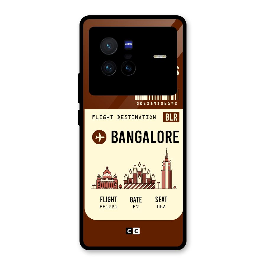 Bangalore Boarding Pass Glass Back Case for Vivo X80