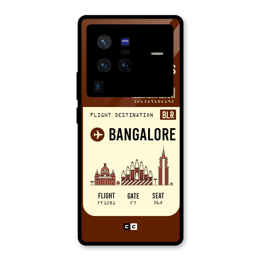 Bangalore Boarding Pass Glass Back Case for Vivo X80 Pro