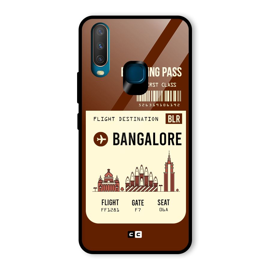 Bangalore Boarding Pass Glass Back Case for Vivo Y17