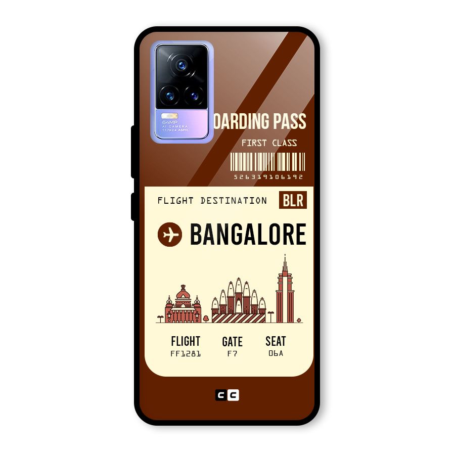 Bangalore Boarding Pass Glass Back Case for Vivo Y73