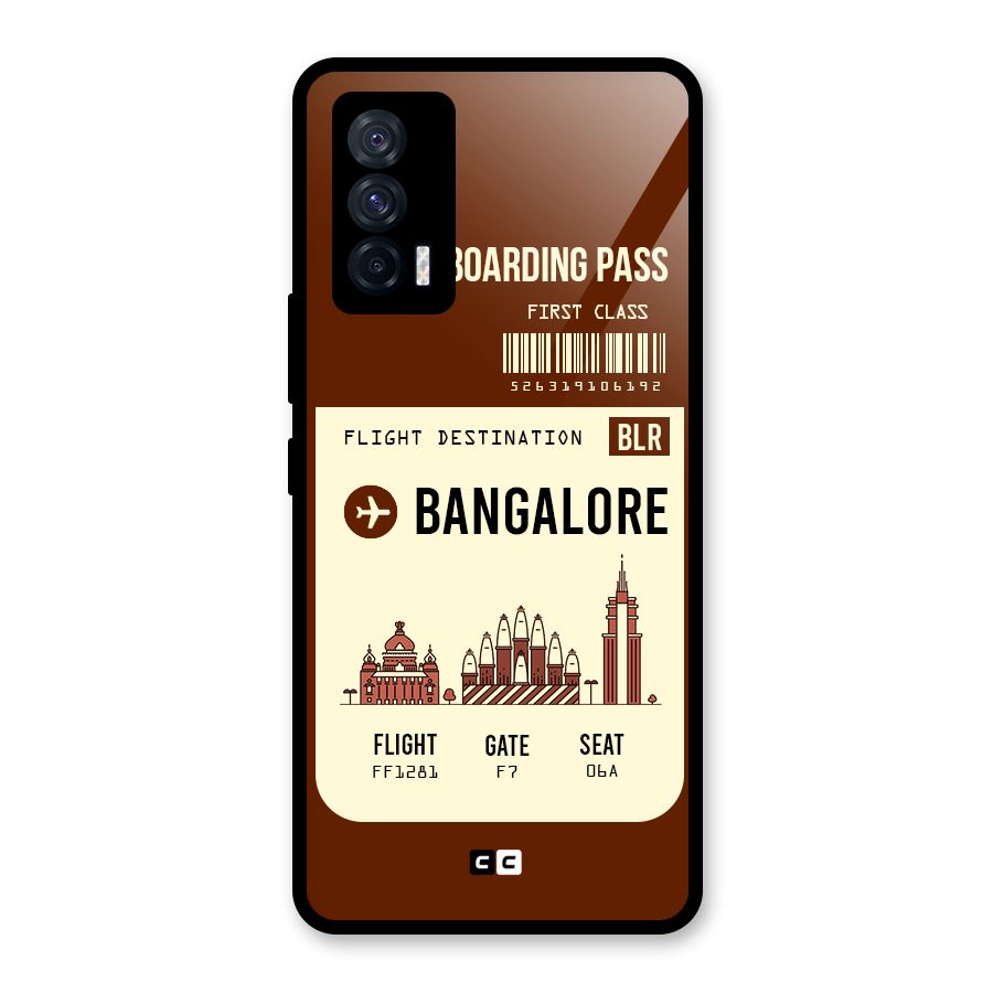 Bangalore Boarding Pass Glass Back Case for Vivo iQOO 7 5G