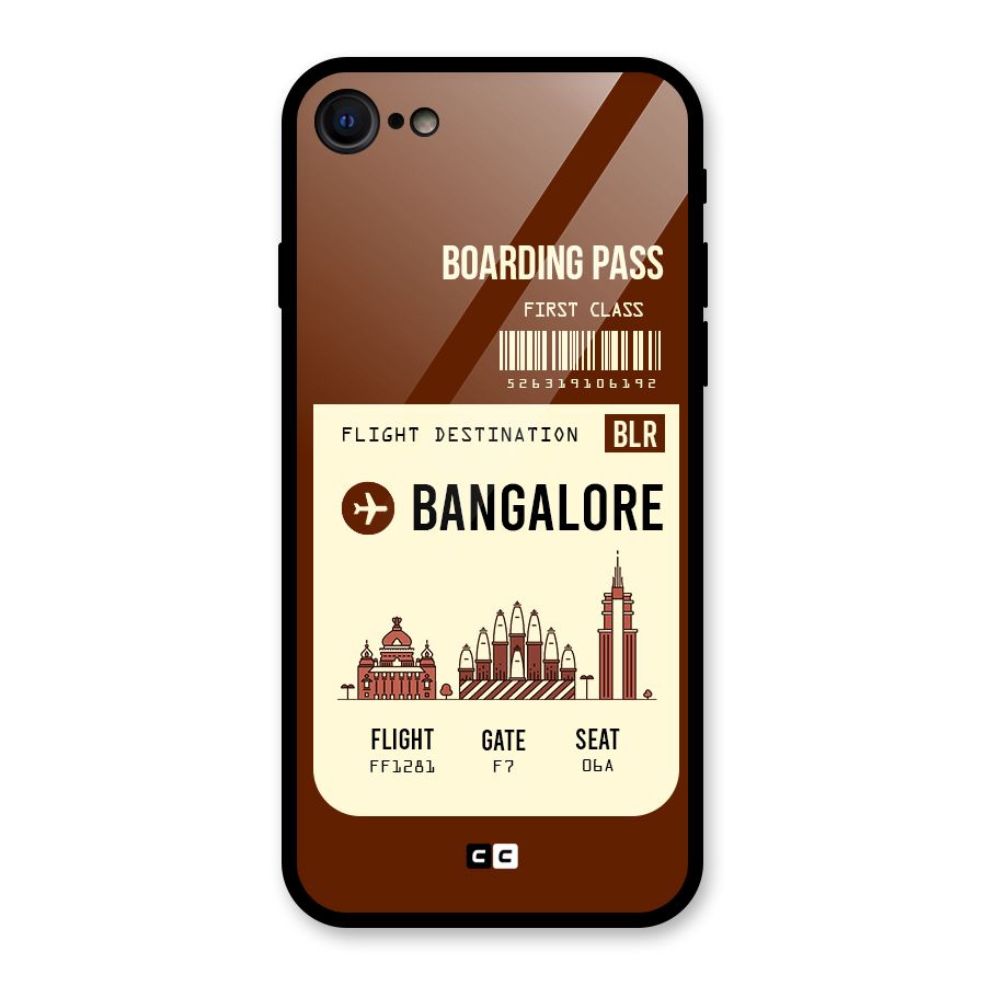 Bangalore Boarding Pass Glass Back Case for iPhone SE 2022