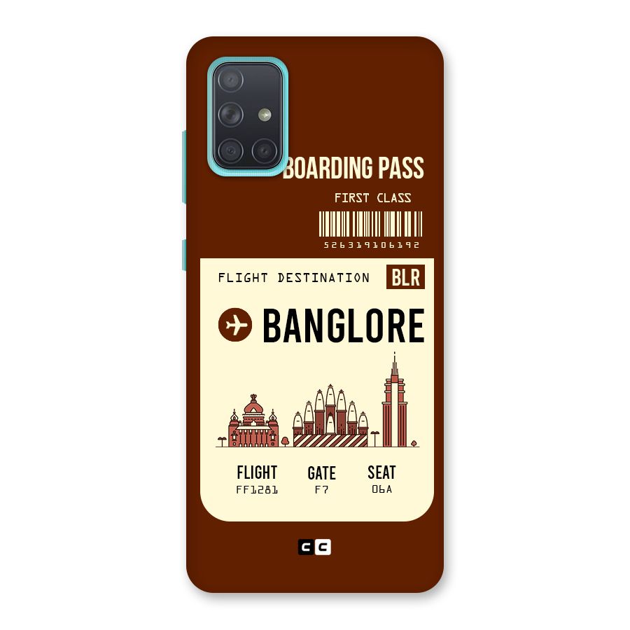 Banglore Boarding Pass Back Case for Galaxy A71