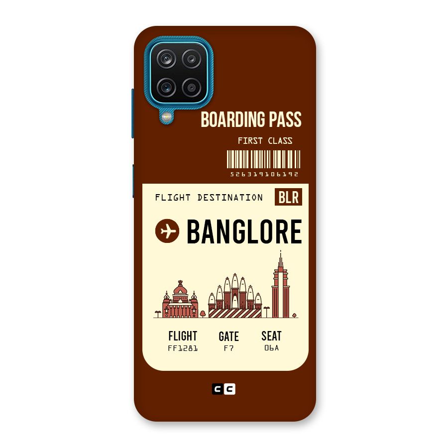 Banglore Boarding Pass Back Case for Galaxy M12