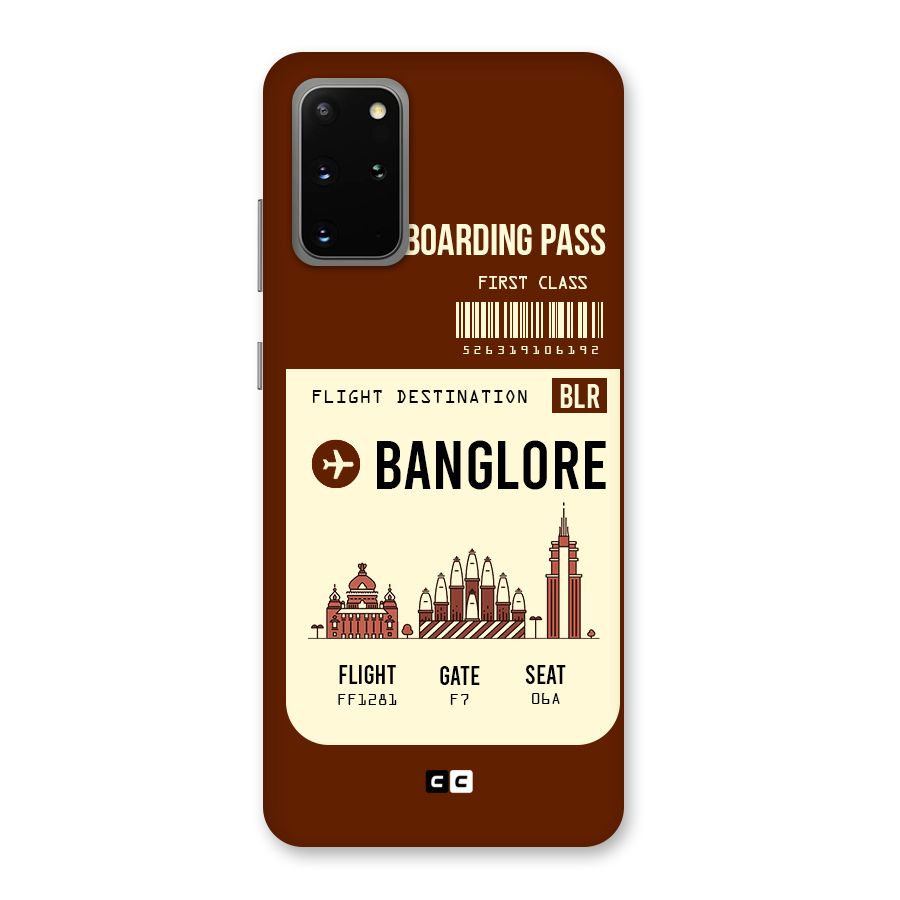 Banglore Boarding Pass Back Case for Galaxy S20 Plus