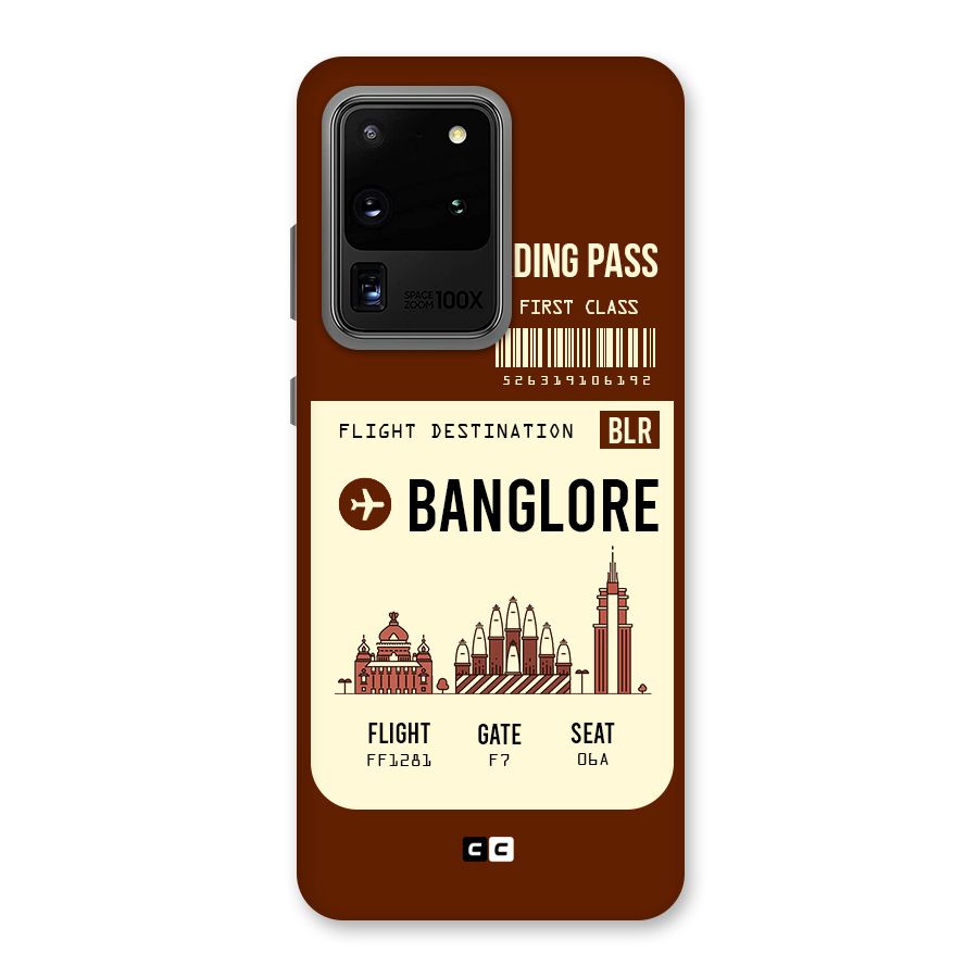 Banglore Boarding Pass Back Case for Galaxy S20 Ultra