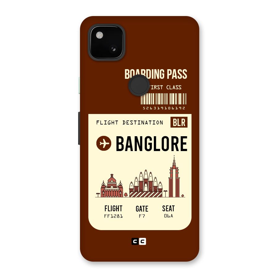 Banglore Boarding Pass Back Case for Google Pixel 4a