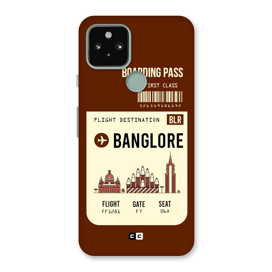 Banglore Boarding Pass Back Case for Google Pixel 5