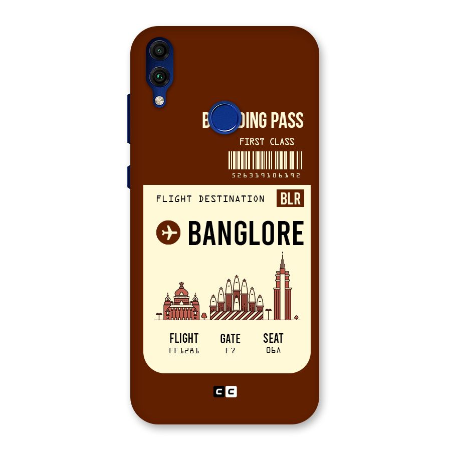 Banglore Boarding Pass Back Case for Honor 8C