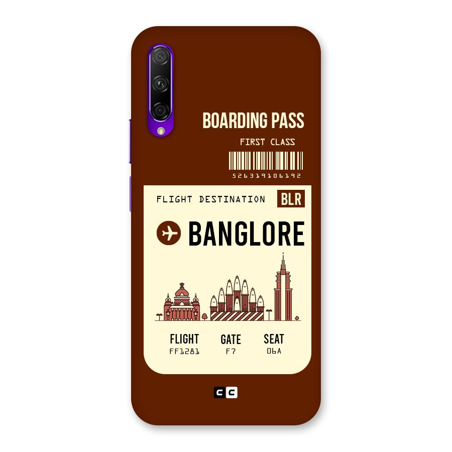 Banglore Boarding Pass Back Case for Honor 9X Pro