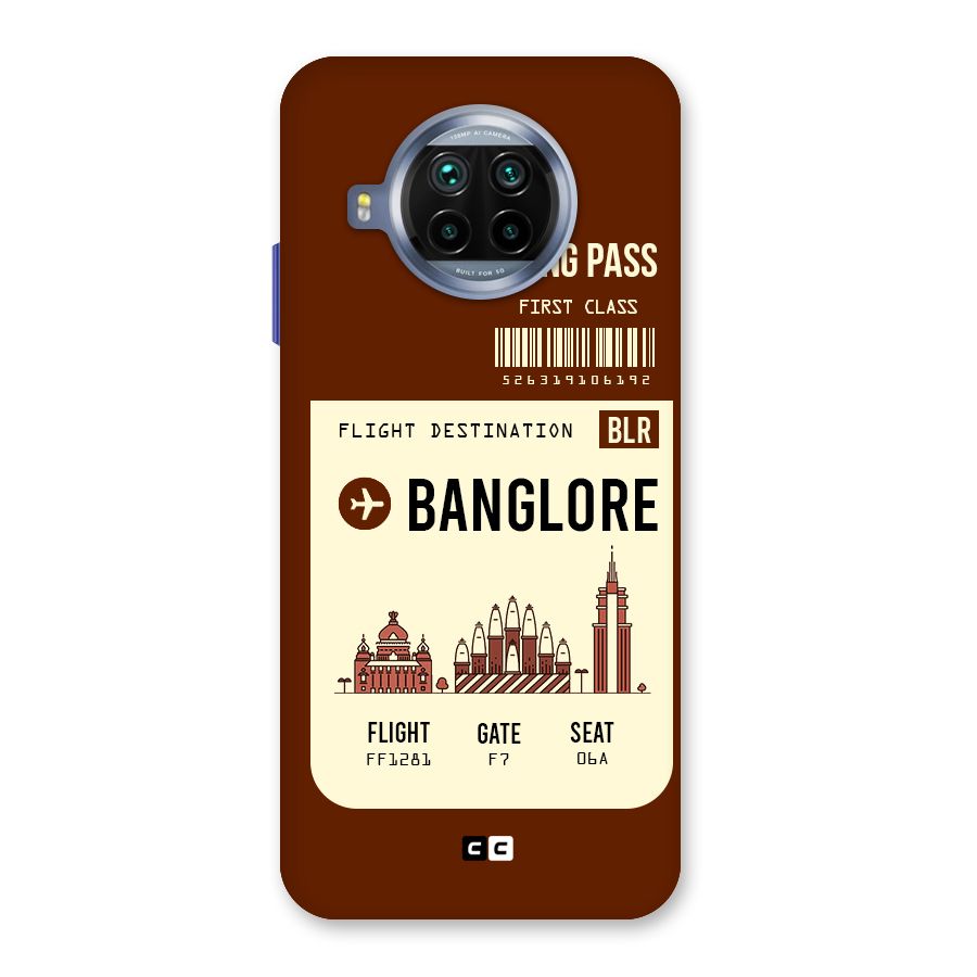 Banglore Boarding Pass Back Case for Mi 10i