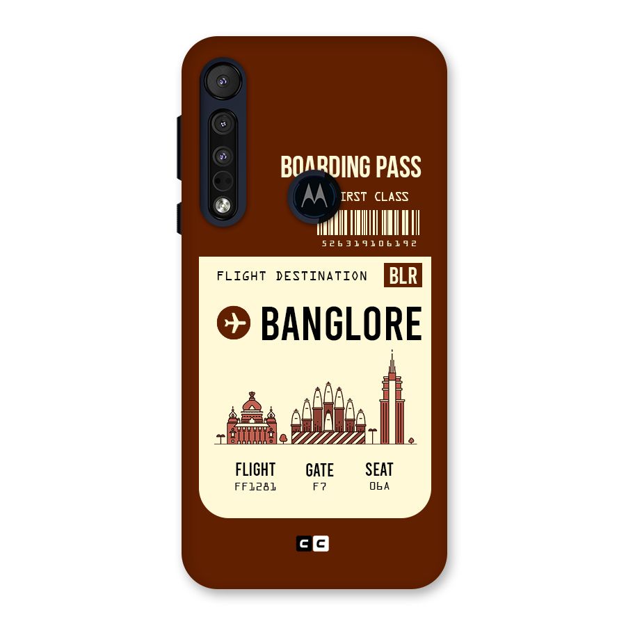 Banglore Boarding Pass Back Case for Motorola One Macro