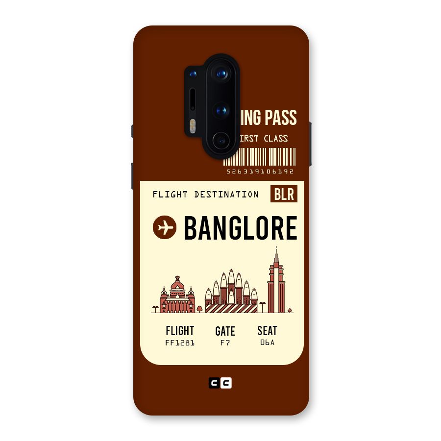 Banglore Boarding Pass Back Case for OnePlus 8 Pro