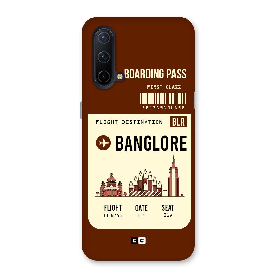 Banglore Boarding Pass Back Case for OnePlus Nord CE 5G