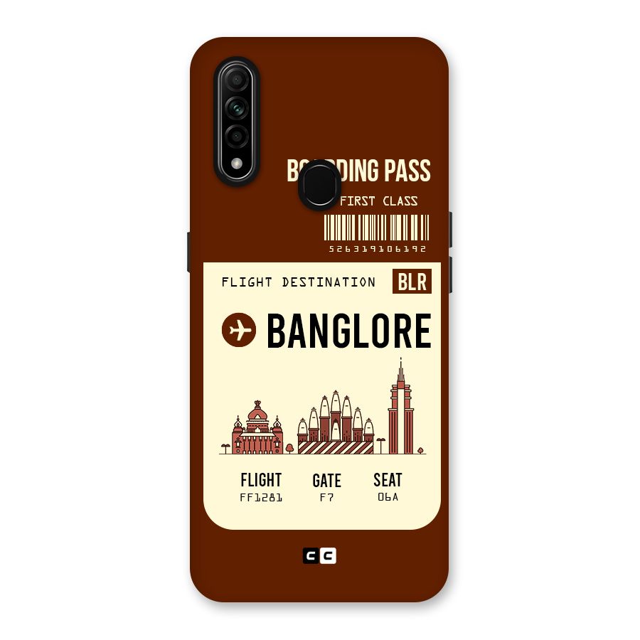 Banglore Boarding Pass Back Case for Oppo A31