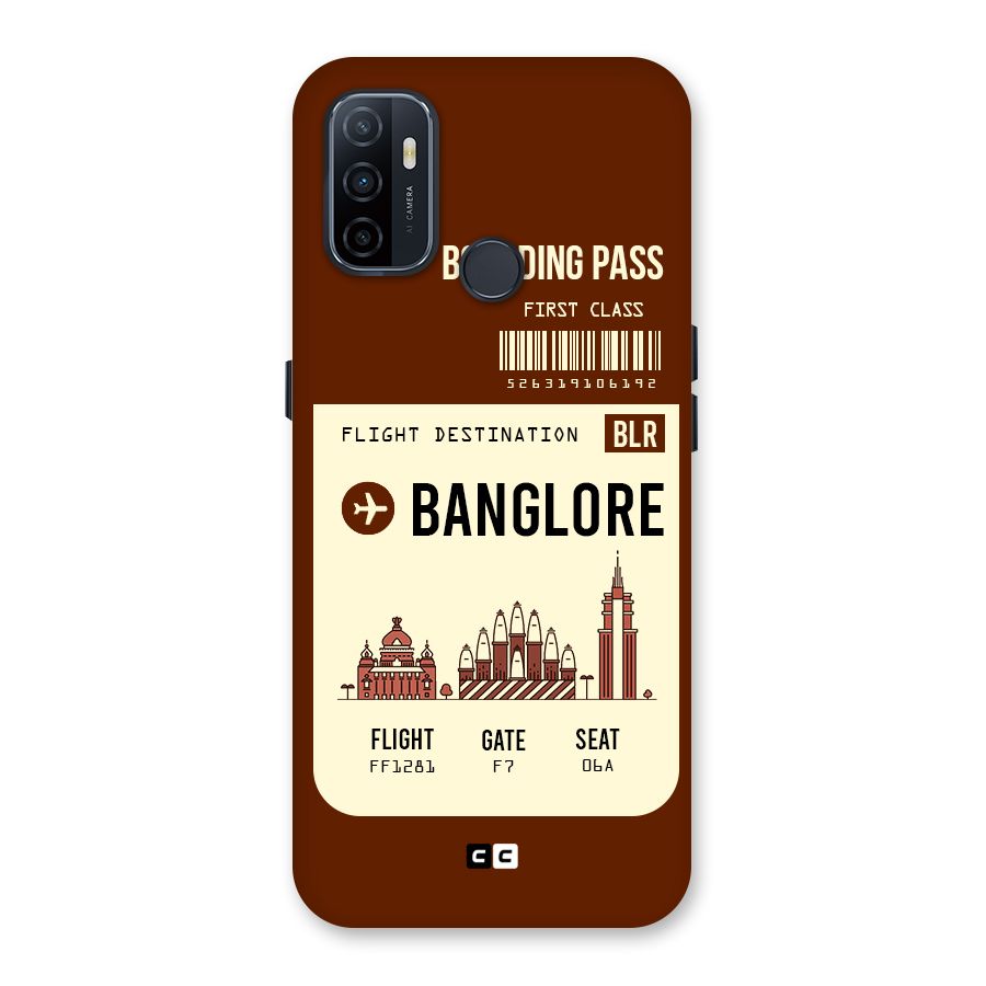 Banglore Boarding Pass Back Case for Oppo A32