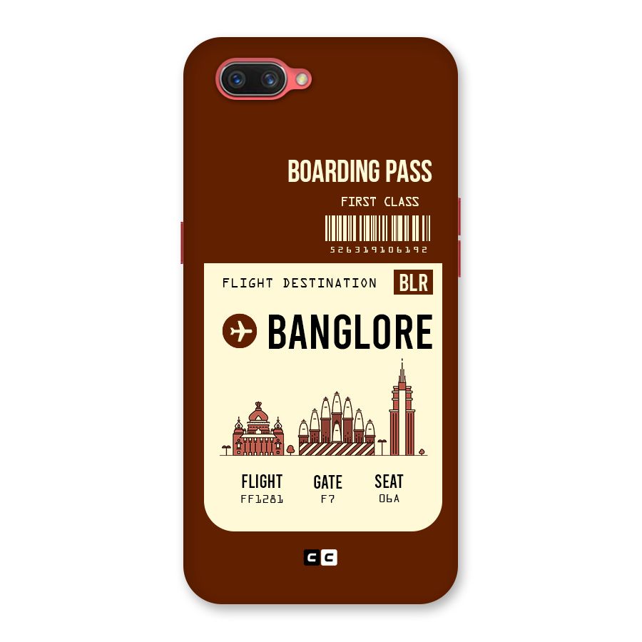 Banglore Boarding Pass Back Case for Oppo A3s