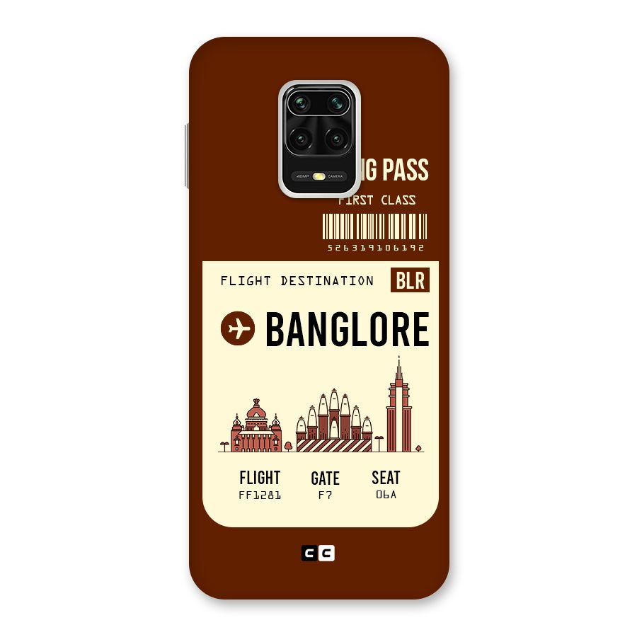 Banglore Boarding Pass Back Case for Poco M2 Pro