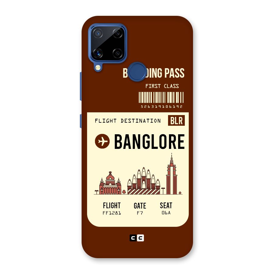 Banglore Boarding Pass Back Case for Realme Narzo 30A