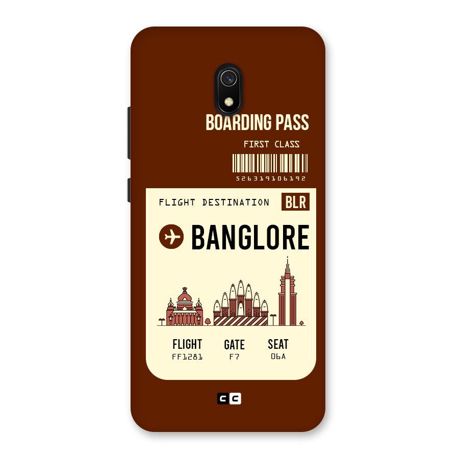 Banglore Boarding Pass Back Case for Redmi 8A